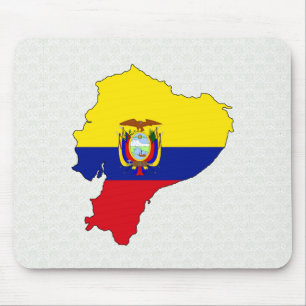Ecuador Flag Map full size Mouse Pad