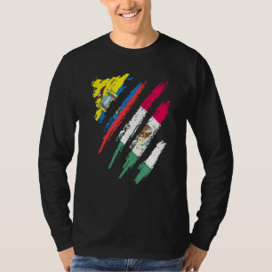 Ecuador Flag Mexico Grown Patriot Country Stripes T-Shirt