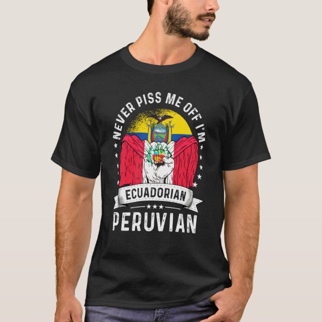 Ecuador Flag Peru Grown Humor Citizen Pride T-Shirt (Front)
