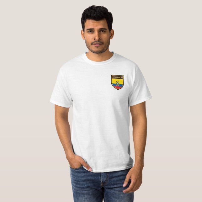 Ecuador Flag Shield T-Shirt (Front Full)