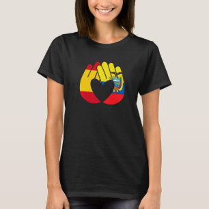 Ecuador Flag Spain Flag Friendship Brotherhood Han T-Shirt