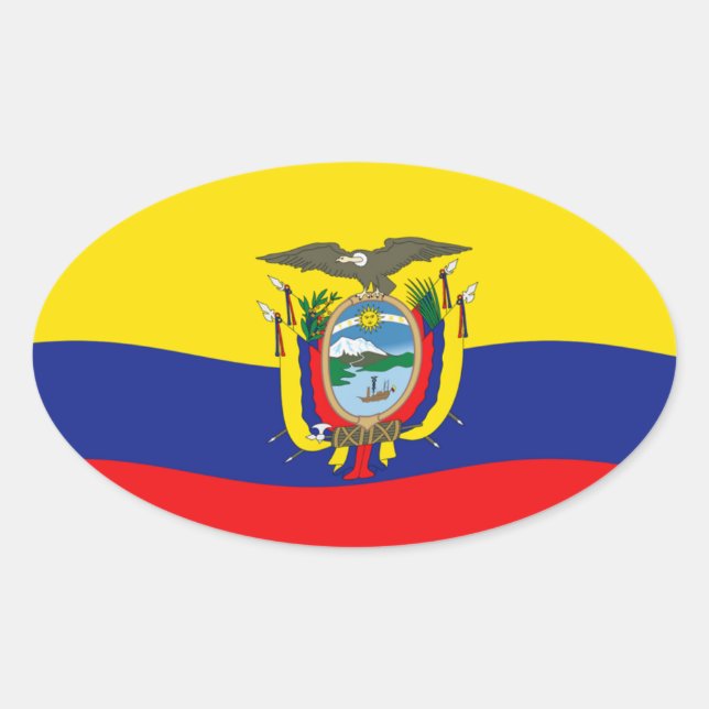 Ecuador Flag Sticker (Front)
