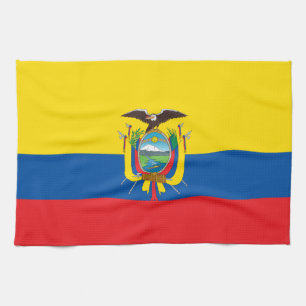 Ecuador Flag Tea Towel