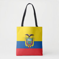 Ecuador Flag Tote Bag