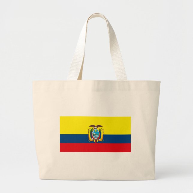 Ecuador Flag Tote Bag (Front)