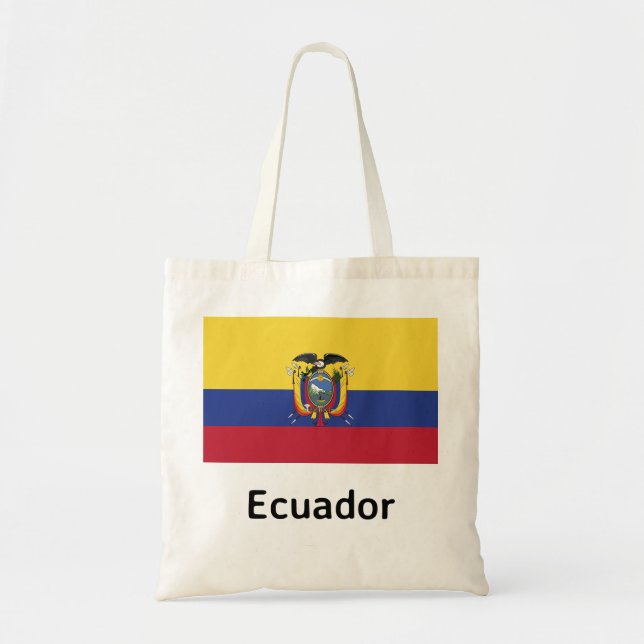 Ecuador Flag Tote Bag (Front)
