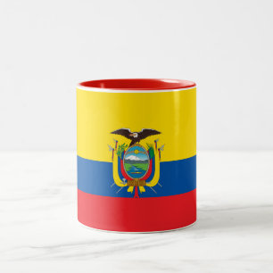 Ecuador Flag Two-Tone Coffee Mug