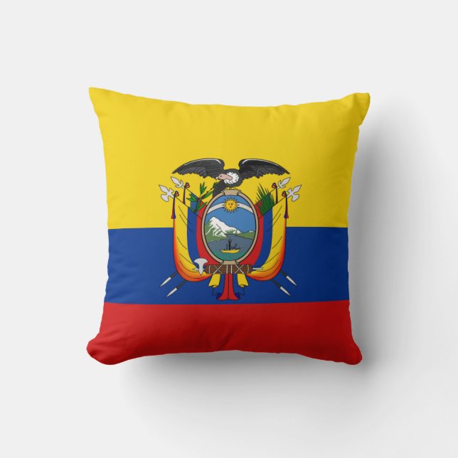 Ecuador Flag x Flag Pillow (Front)