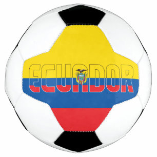 Ecuador Flag Yellow Blue Red Tricolor Patriotic  Soccer Ball