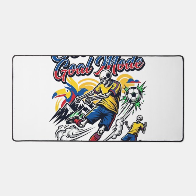 Ecuador Goal Mode Skeleton Striker Nations Dynamic Desk Mat (Front)
