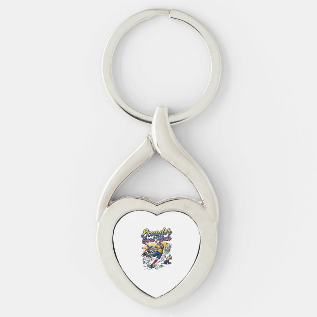 Ecuador Goal Mode Skeleton Striker Nations Dynamic Key Ring (Front)