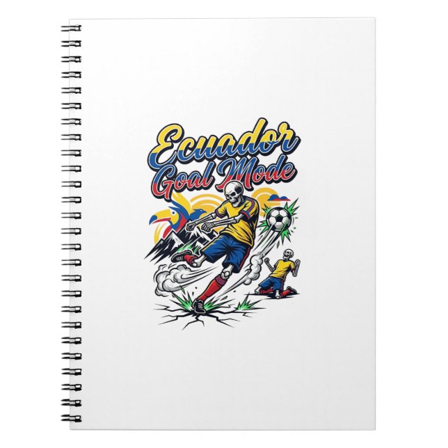 Ecuador Goal Mode Skeleton Striker Nations Dynamic Notebook (Front)