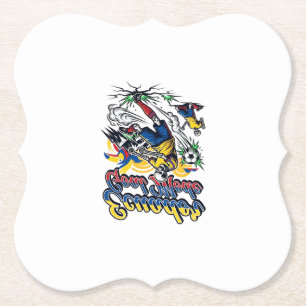 Ecuador Goal Mode Skeleton Striker Nations Dynamic Paper Coaster
