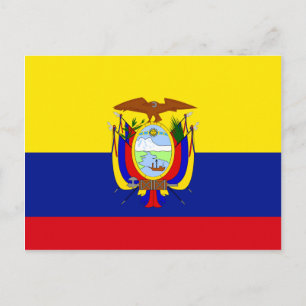 Ecuador High quality Flag Postcard