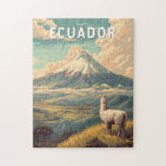 Ecuador Illustration Travel Art Vintage Jigsaw Puzzle<br><div class="desc">Ecuador in a vector art style. From exploring the Galápagos Islands and Andean peaks to wandering the historic streets of Quito,  Ecuador is perfect for both adventurers and cultural explorers.</div>
