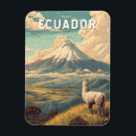 Ecuador Illustration Travel Art Vintage Magnet<br><div class="desc">Ecuador in a vector art style. From exploring the Galápagos Islands and Andean peaks to wandering the historic streets of Quito,  Ecuador is perfect for both adventurers and cultural explorers.</div>