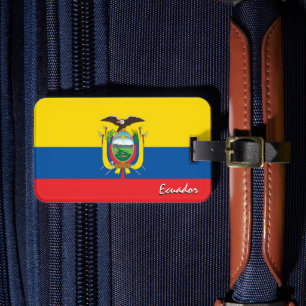 Ecuador Luggage Tags, patriotic Ecuador Flag Tag