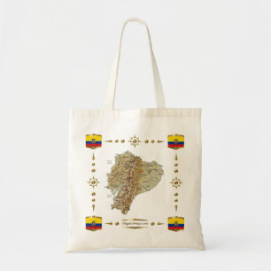 Ecuador Map + Flags Bag