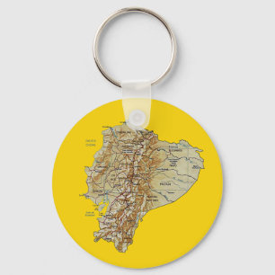Ecuador Map Keychain