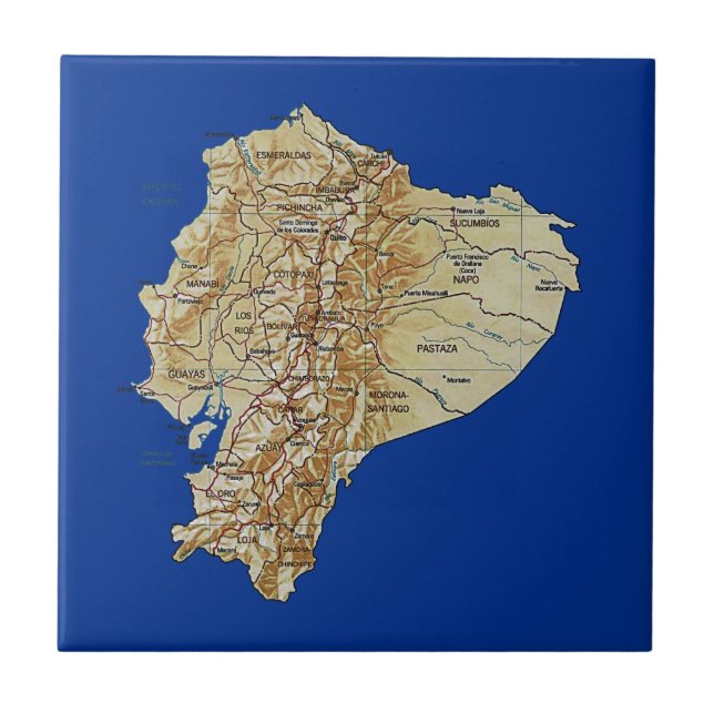 Ecuador Map Tile (Front)