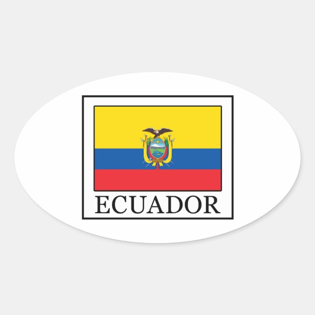 Ecuador Oval Sticker (Front)