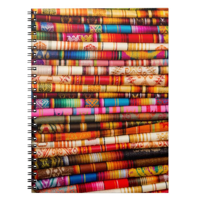 Ecuador, Quito Area, Otavalo Handicraft Market Spiral Notebook (Front)