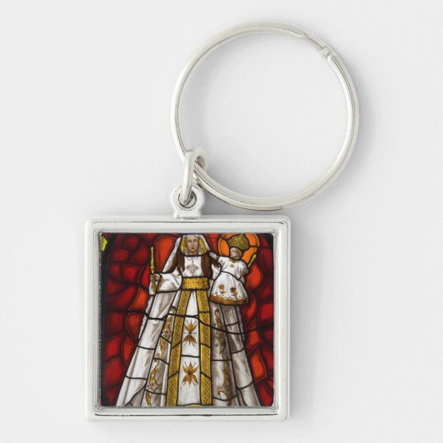Ecuador, Quito. Statue of the winged Virgin 2 Key Ring (Front)