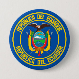 Ecuador Round Emblem 7.5 Cm Round Badge