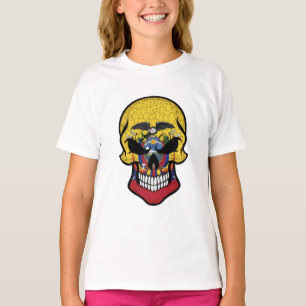 Ecuador Smiling Skull Flag T-Shirt