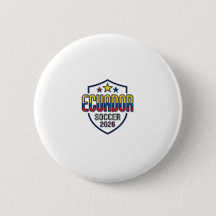Ecuador Soccer 2026 Soccer Bold Country Typography 6 Cm Round Badge