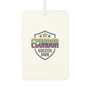 Ecuador Soccer 2026 Soccer Bold Country Typography Car Air Freshener