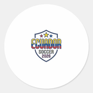 Ecuador Soccer 2026 Soccer Bold Country Typography Classic Round Sticker