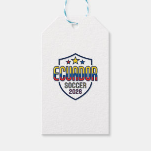 Ecuador Soccer 2026 Soccer Bold Country Typography Gift Tags