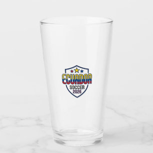 Ecuador Soccer 2026 Soccer Bold Country Typography Glass