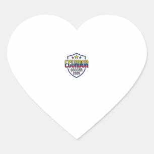 Ecuador Soccer 2026 Soccer Bold Country Typography Heart Sticker