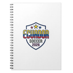 Ecuador Soccer 2026 Soccer Bold Country Typography Notebook