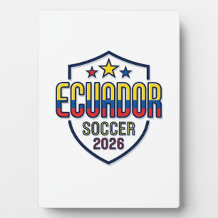 Ecuador Soccer 2026 Soccer Bold Country Typography Plaque