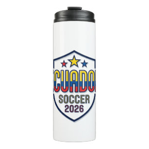Ecuador Soccer 2026 Soccer Bold Country Typography Thermal Tumbler
