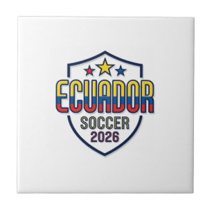 Ecuador Soccer 2026 Soccer Bold Country Typography Tile
