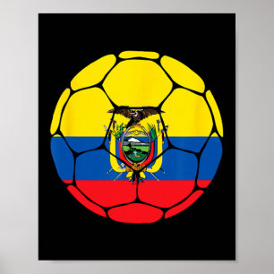Ecuador Soccer Ll Flag Jersey Ecuadorian Footll Gi Poster