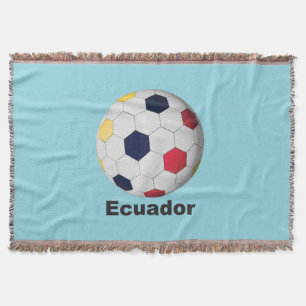 Ecuador Soccer Throw Blanket