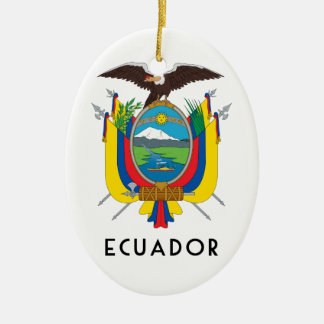 Ecuador - symbol/coat of arms/flag/colours/emblem ceramic tree decoration