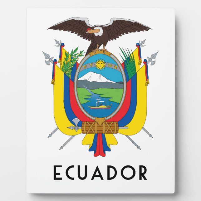 Ecuador - symbol/coat of arms/flag/colours/emblem plaque (Front)