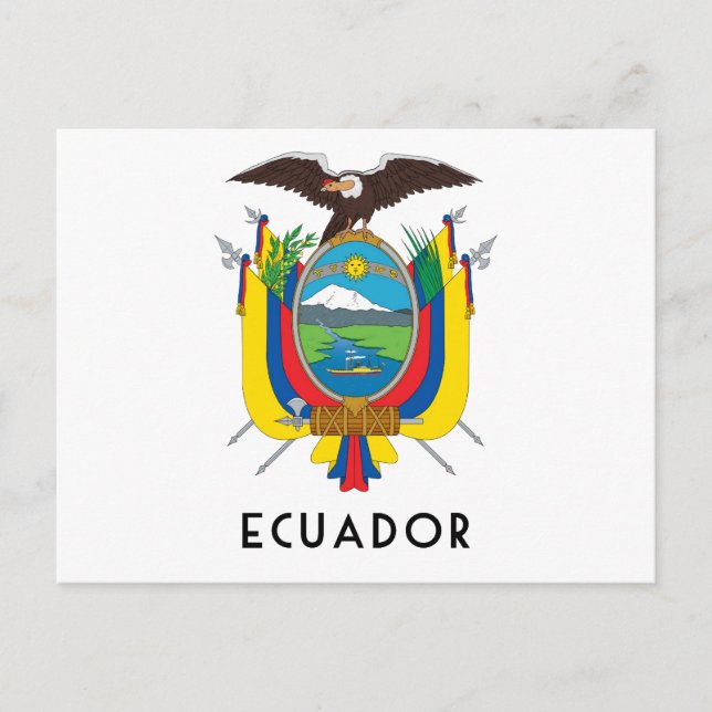 Ecuador - symbol/coat of arms/flag/colours/emblem postcard (Front)