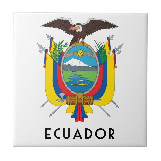Ecuador - symbol/coat of arms/flag/colours/emblem tile (Front)