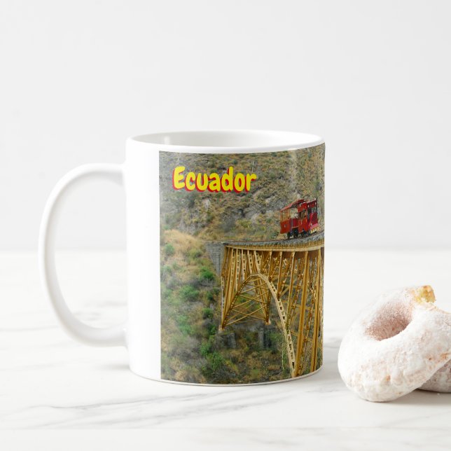 Ecuador train coffee mug (With Donut)