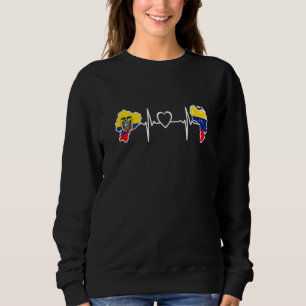 Ecuador Venezuela Flag Ecuadorian Venezuelan Heart Sweatshirt