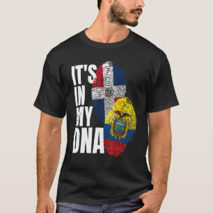 Ecuadorian And Dominican Mix DNA Flag Heritage Gif T-Shirt