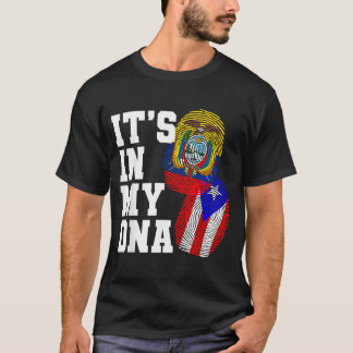 Ecuadorian And Puerto Rican Dna Heritage Flag Gift T-Shirt