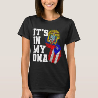 Ecuadorian And Puerto Rican Dna Heritage Flag Gift T-Shirt